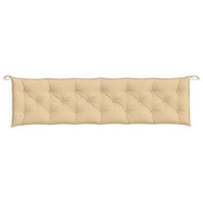 VidaXL Tuinbankkussens 2 st 200x50x7 cm stof gemêleerd beige VidaXL Tuinbankkussens 2 st 200x50x7 cm stof gemêleerd beige