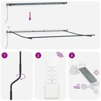 Luifel automatisch uittrekbaar LED 500x300 cm antraciet en wit - thumbnail