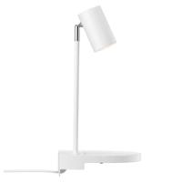 Bedlamp wandlamp met usb zwart en plankje &apos;Cody&apos; - thumbnail