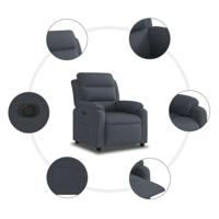 Fauteuil elektrisch verstelbaar stof donkergrijs - thumbnail
