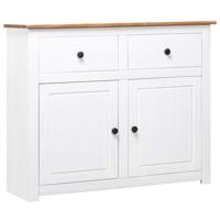 Dressoir Panama Range 93x40x80 cm massief grenenhout wit - thumbnail