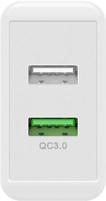 USB-A-adapter - USB-A-lader - 2 poorts - Quick charge 3.0 - 3000mA - 28 Watt - Wit - thumbnail
