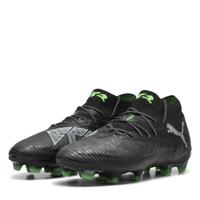 PUMA Future 8 Ultimate Gras Voetbalschoenen (FG) Zwart Grijs Groen - thumbnail