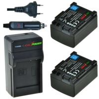 2 x BP-808 accu's voor Canon - inclusief oplader en autolader - Origineel ChiliPower - thumbnail