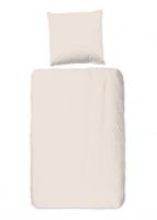 Good Morning Dekbedovertrek "uni dessin" - Zand - (135x200 cm) - Katoen - thumbnail