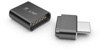 LMP 17219 magnetische veiligheidsadapter, USB-C, voor laadkabels tot 100 W, grijs - thumbnail