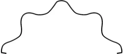 Peacock steunring halfrond geschulpt 54 cm