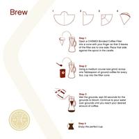 Chemex koffiefilters 3 kops - FP-2N Bonded (ongevouwen, ongebleekt) - 100 stuks - thumbnail