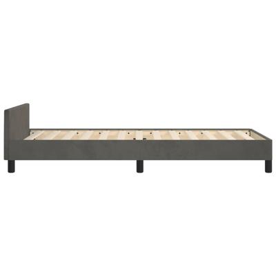 Bedframe zonder matras 120x190 cm fluweel donkergrijs