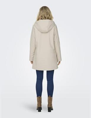 Only Onlsally Raincoat Otw Noos Winterjassen Oatmeal White Teddy
