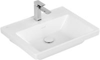 Wastafel Villeroy & Boch Subway 3.0 Met CeramicPlus Geen Kraangat Geen Overloop 60x47x16.5 cm Stone White - thumbnail