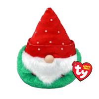 TY Teeny Puffies Christmas Gnome Red Hat 10cm - thumbnail