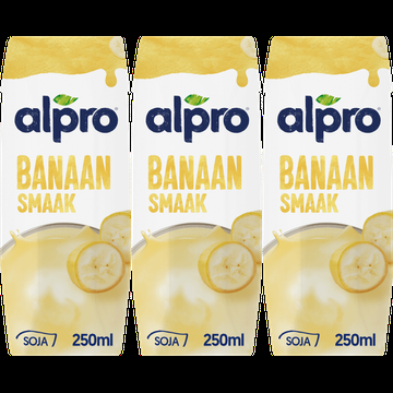 Alpro Sojadrink Banaan Houdbaar 3 x 250 ml bij Jumbo