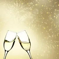 Duni 3-laags tissue servet toast of joy 24x24cm goud 20 stuks - thumbnail