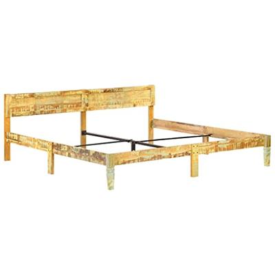 Bedframe massief gerecycled hout 200x200 cm