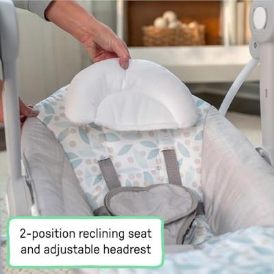 INGENUITY EndlessBloom Opvouwbare Elektrische Babyschommel, Speelboog, Schommelinstellingen, Timer, Kantelfunctie INGENUITY EndlessBloom Opvouwbare Elektrische Babyschommel, Speelboog, Schommelinstellingen, Timer, Kantelfunctie