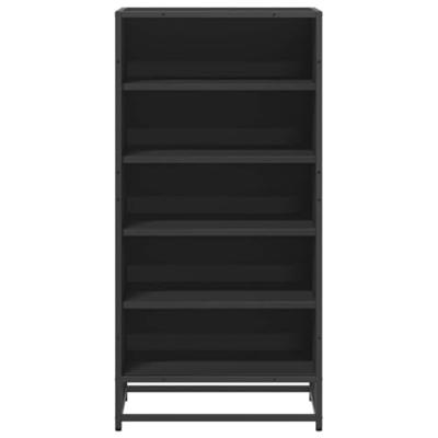 Schoenenrek 48x38x97,5 cm bewerkt hout zwart