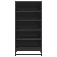 Schoenenrek 48x38x97,5 cm bewerkt hout zwart - thumbnail