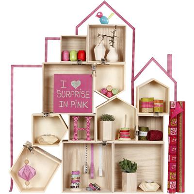 Creativ Company Showdozen, vierkant, h: 15x15+21,5x21,5+28x28 cm, d: 12,5 cm, 3 stuk/ 1 set