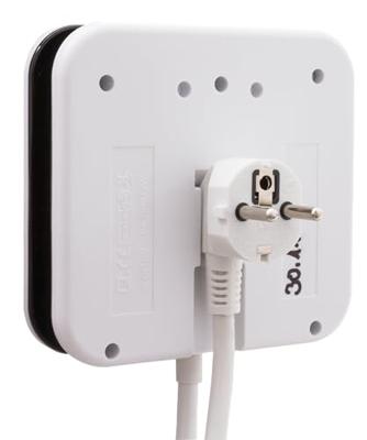 REV 0012378109 Stekkerdoos 3-voudig Wit, Zwart Randaarde stekker 1 stuk(s)