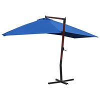 Zweefparasol met houten paal 400x300 cm blauw - thumbnail