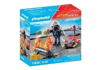 PLAYMOBIL Action Heroes brandweerman met waterpomp 71826 - thumbnail