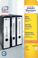 Avery Zweckform L4759-25 ordnerrugetiketten ft 29,7 x 6,1 cm (b x h), 75 etiketten, wit - thumbnail