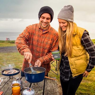 GSI Outdoors Bugaboo Ceramic Base Camper Set Pan Blauw M - thumbnail