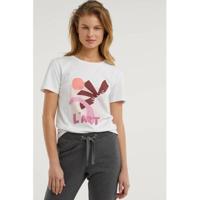 anytime T-shirt met printopdruk wit - thumbnail