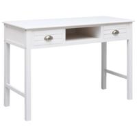 VidaXL Schrijftafel 110x45x76 cm hout wit - thumbnail