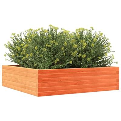 VidaXL Plantenbak 90x90x23 cm massief grenenhout wasbruin