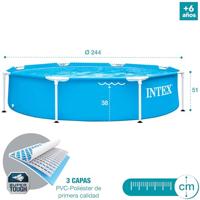 Intex Metal Frame Opzetzwembad 244x51 cm - Nampook - thumbnail