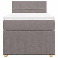 Boxspring met matras stof taupe 80x200 cm - thumbnail