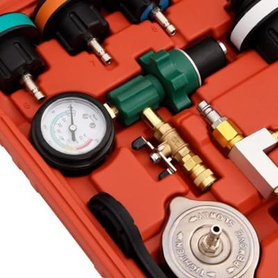 VidaXL Druktester voor koelsysteem 52x40,5x9,5 cm rood