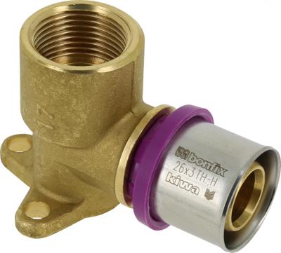 Bonfix Perskoppeling - 1x Alu-pers 1x Binnendraad - Muurplaatkoppeling - 3/4 x 26 Hoogte = 47 mm