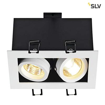 SLV InbouwspotKadux 2 GU10 9cm wit - 115521