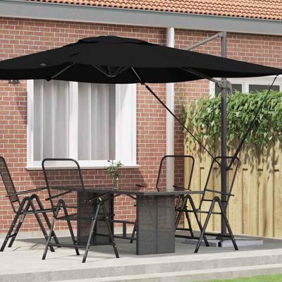 Roma Parasol Zwart 286 x 285 x 265 cm Polyester en Aluminium