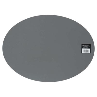 Mesapiu Placemat Lederlook Grey Ovaal 45x33 Cm