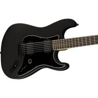 Fender Jim Root Stratocaster Flat Black EB elektrische gitaar met Deluxe Black Tweed koffer - thumbnail