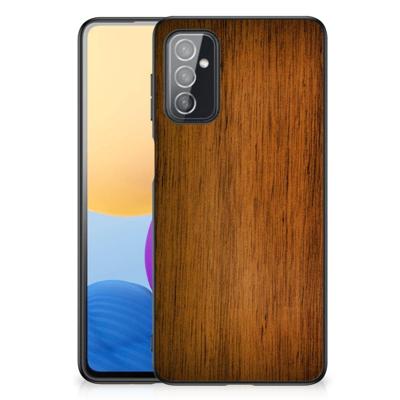 Samsung Galaxy M52 Houten Print Telefoonhoesje Donker Hout
