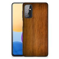 Samsung Galaxy M52 Houten Print Telefoonhoesje Donker Hout - thumbnail