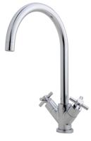 Wiesbaden Cross keukenmengkraan 2-knops chroom - thumbnail