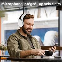T'NB - Draadloze Bluetooth 5.0-hoofdtelefoon, model Single 2, 8 uur luistertijd, verstelbaar, jackstekker, comfortabel, microfoon en geïntegreerde bedieningselementen, voor sport en training – zilver - thumbnail