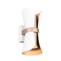 Trio Leuchten Wandlamp Coat H 21 cm wit goud - thumbnail