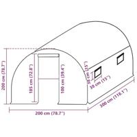 Kashoes vervangend (6 m) 200x300x200 cm groen - thumbnail