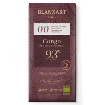 Blanxart - Congo 0.0% toegevoegde suikers - 93% pure chocolade (Biologisch)