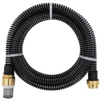 VidaXL Zuigslang met messing koppelingen 1,1'' 10 m pvc zwart - thumbnail