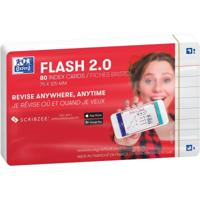 Oxford Flash 2.0 flashcard starterkit, gelijnd, A7, wit, pak van 80 vel - thumbnail
