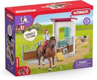 Schleich horse club paardenbox met hannah en cayenne 42710 - thumbnail