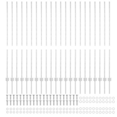 VidaXL Afrasteringspaal 22 pcs zilver 180 cm staal VidaXL Afrasteringspaal 22 pcs zilver 180 cm staal